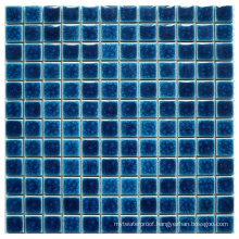 Blue Swimming Pool Porcelain Glass Ice Crackle Glazed Mosaic